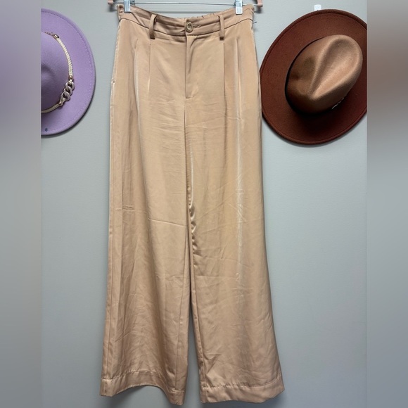 one 5 one Pants - One 5 One Beige Trouser ‎ Wide Leg Pants